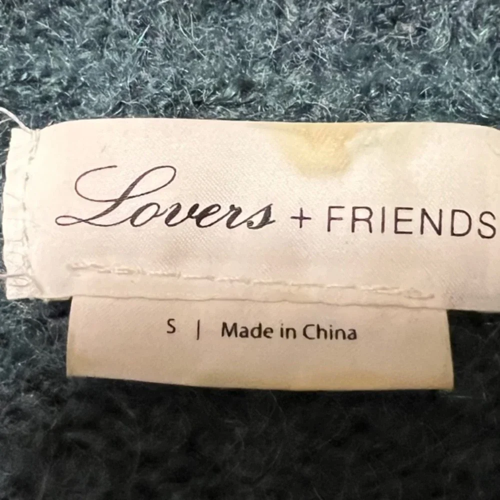 Lovers+Friends Womens Green White Striped Wool Blend Knit Sweater Glitters Sz SM - Picture 5 of 9